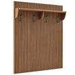 Modway Soma Fluted 3-in-1 Hall Tree With Storage Bench and Coat Rack in Walnut