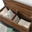 Render Fluted 3-in-1 Hall Tree With Storage Bench and Coat Rack in Walnut