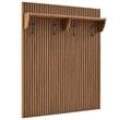 Render Fluted 3-in-1 Hall Tree With Storage Bench and Coat Rack in Walnut