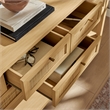 Soma 62 Inch Rattan Console Table in Oak