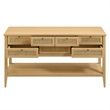 Soma 62 Inch Rattan Console Table in Oak