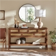 Soma 62 Inch Rattan Console Table in Walnut