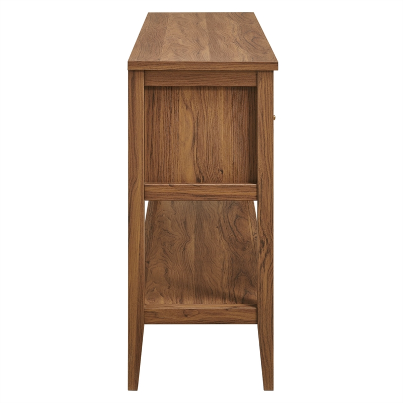Soma 62 Inch Rattan Console Table in Walnut