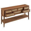 Soma 62 Inch Rattan Console Table in Walnut