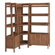 Modway Bixby 3 Piece Corner Bookshelf Set With Wide and Narrow Bookshelves