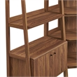 Bixby 3-Piece Corner Bookshelf Set with Wide Bookshelves in Walnut