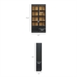 Modway Anwen Solid Wood and Glass Display Cabinet in Black Oak