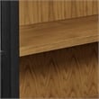 Modway Anwen Solid Wood and Glass Display Cabinet in Black Oak