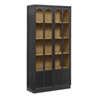 Modway Anwen Solid Wood and Glass Display Cabinet in Black Oak