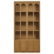 Modway Anwen Solid Wood and Glass Display Cabinet in Oak