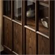 Modway Anwen Solid Wood and Glass Display Cabinet in Walnut