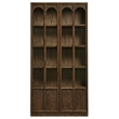 Modway Anwen Solid Wood and Glass Display Cabinet in Walnut