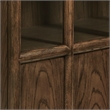 Modway Anwen Solid Wood and Glass Display Cabinet in Walnut