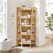 Bixby 71 Inch Corner Bookshelf in Oak