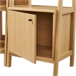 Bixby 3-piece Corner Bookshelf Set with Narrow Bookshelves in Oak