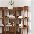 Bixby 3-piece Corner Bookshelf Set with Narrow Bookshelves in Walnut
