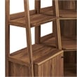 Bixby 3-piece Corner Bookshelf Set with Narrow Bookshelves in Walnut