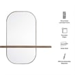 Solstice Large Oval Mirror in Walnut