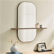 Solstice Large Oval Mirror in Walnut