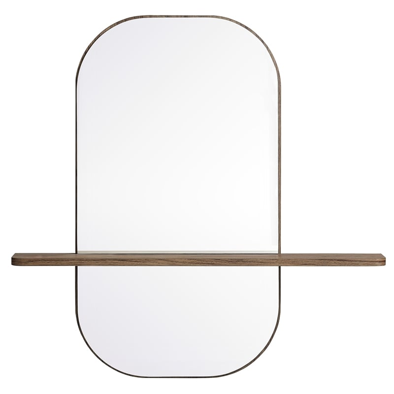 Solstice Large Oval Mirror in Walnut