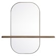 Solstice Large Oval Mirror in Walnut