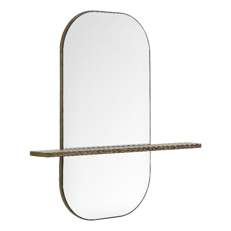 Solstice Large Oval Mirror in Walnut