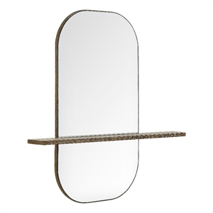 Solstice Large Oval Mirror in Walnut