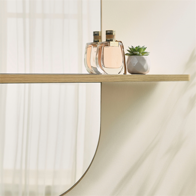 Solstice Large Oval Mirror in Oak