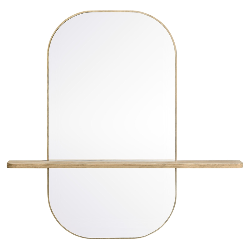 Solstice Large Oval Mirror in Oak