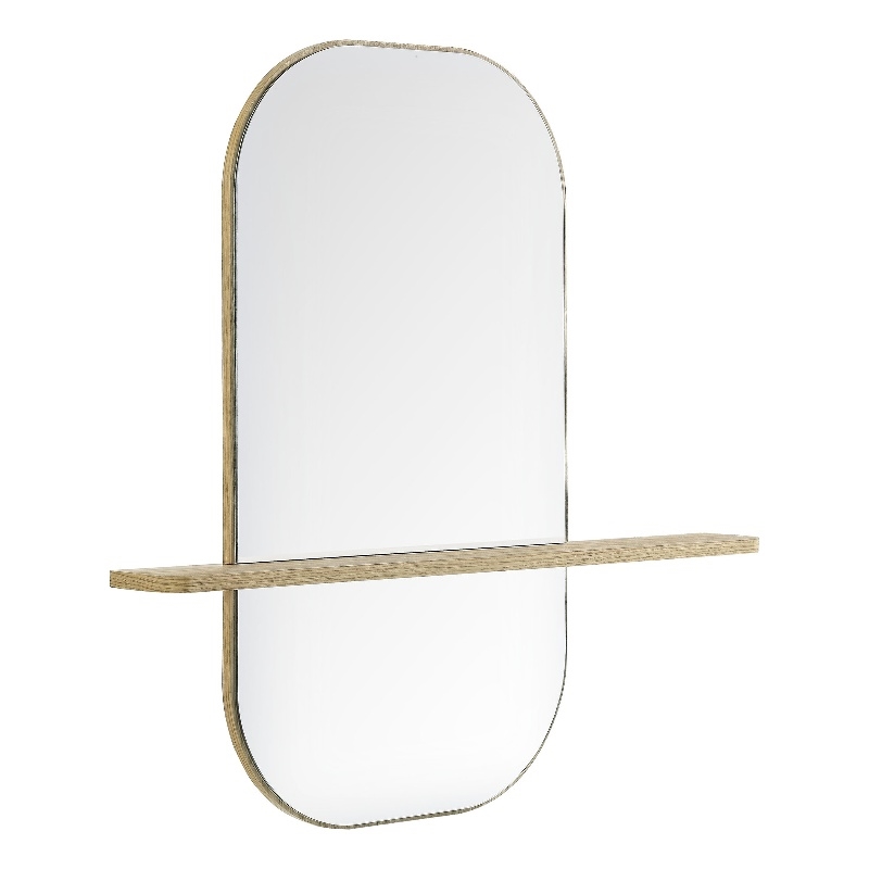 Solstice Large Oval Mirror in Oak