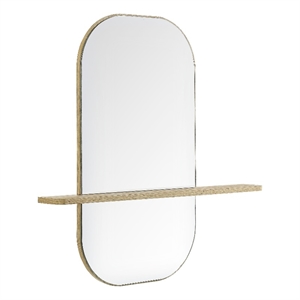 Solstice Large Oval Mirror in Oak