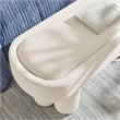 Mossi Oval Performance Velvet Accent Bench in Alabster
