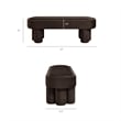 Mossi Oval Performance Velvet Accent Bench in Chocolate Brown