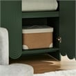 Dahlia 78 Inch Fluted and Scalloped Arched Storage Cabinet in Hunter Green