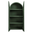 Dahlia 78 Inch Fluted and Scalloped Arched Storage Cabinet in Hunter Green