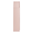 Dahlia 78 Inch Fluted and Scalloped Arched Storage Cabinet in Soft Pink