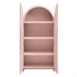 Dahlia 78 Inch Fluted and Scalloped Arched Storage Cabinet in Soft Pink