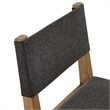 Calder Fabric Upholstered Wood Armless Dining Chair in Dark Gray