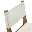 Calder Fabric Upholstered Wood Armless Dining Chair in Ivory