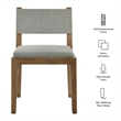 Calder Fabric Upholstered Wood Armless Dining Chair in Wheat