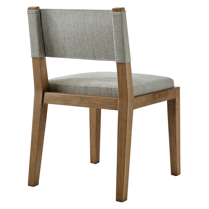 Calder Fabric Upholstered Wood Armless Dining Chair in Wheat