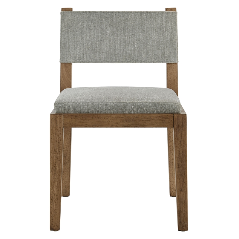 Calder Fabric Upholstered Wood Armless Dining Chair in Wheat