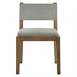 Calder Fabric Upholstered Wood Armless Dining Chair in Wheat