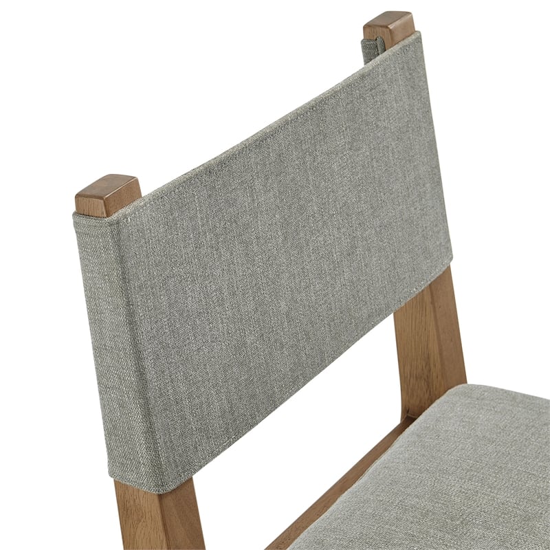 Calder Fabric Upholstered Wood Armless Dining Chair in Wheat