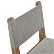 Calder Fabric Upholstered Wood Armless Dining Chair in Wheat