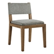 Calder Fabric Upholstered Wood Armless Dining Chair in Wheat