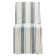 Tessera Striped Slipcovered Dining Side Chair in Blue Stripe