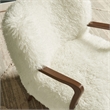 Zerra Faux Shearling Accent Armchair in White