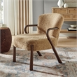 Arden Faux Shearling Accent Armchair in Sand