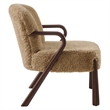 Arden Faux Shearling Accent Armchair in Sand